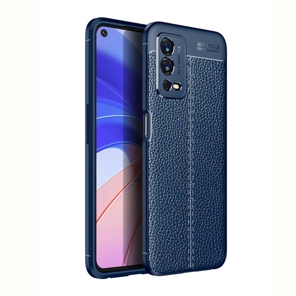 Oppo A55 4G Kılıf Deri Tarzı Niss Silikon Case