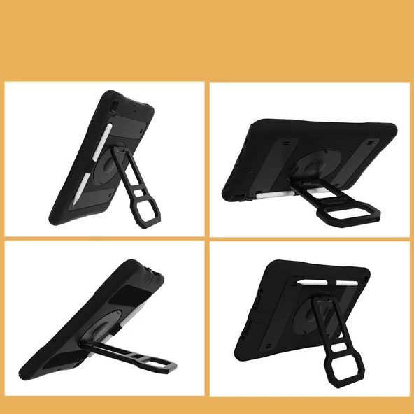 Apple iPad 9. Nesil 10.2 Kılıf Airtag Bölmeli Defender Case A2602 A2603 A2604 A2605 - 5