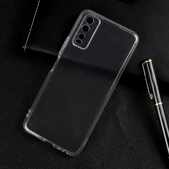 Vivo Y20S Kılıf Şeffaf Silikon Hibrit Case - 5