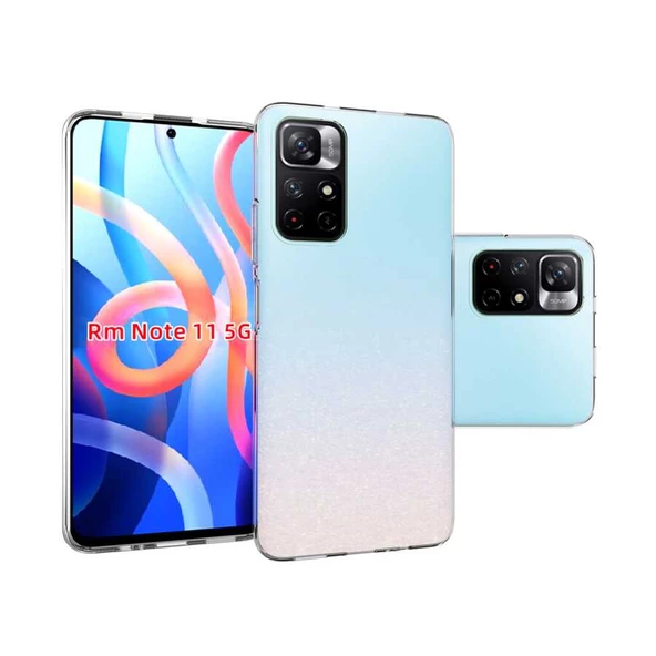 Xiaomi Poco M4 Pro 5G Kılıf Şeffaf Silikon Hibrit Case Kapak