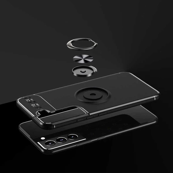 Samsung Galaxy S22 Plus Kılıf Yüzüklü Magnetli Ravel Case Kapak - Resim 8