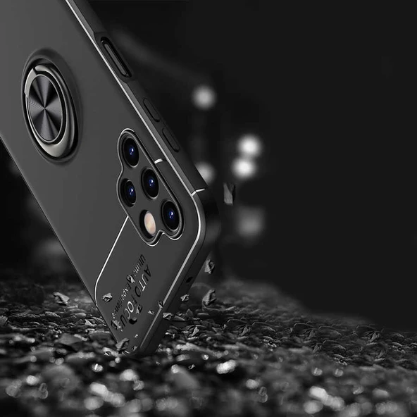 Samsung Galaxy A13 4G Kılıf Yüzüklü Magnetli Ravel Case Kapak - 4