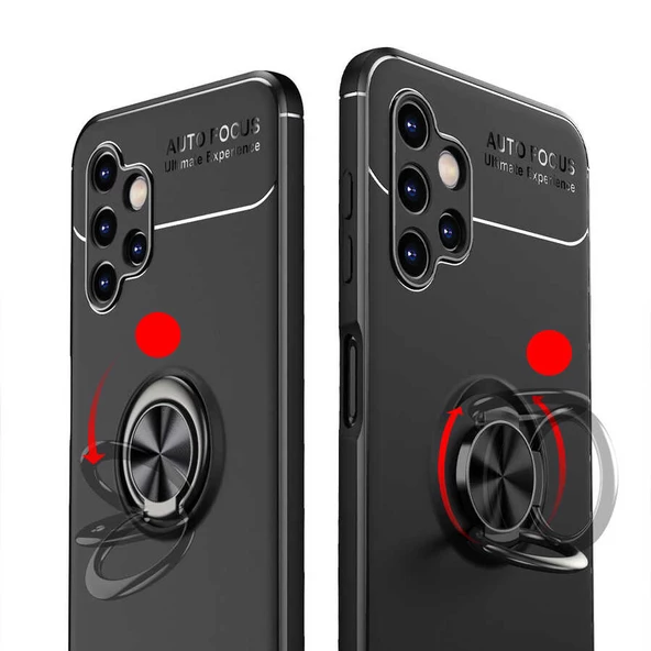 Samsung Galaxy A13 4G Kılıf Yüzüklü Magnetli Ravel Case Kapak - 5