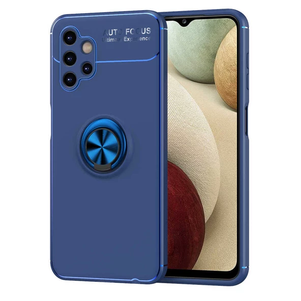 Samsung Galaxy A13 4G Kılıf Yüzüklü Magnetli Ravel Case Kapak - 11