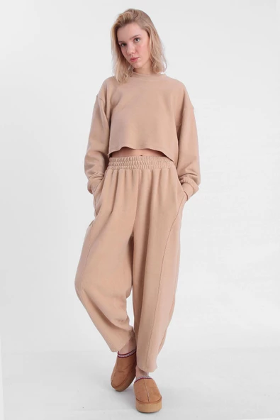 CROP PANTOLON EŞOFMAN TAKIM - 5