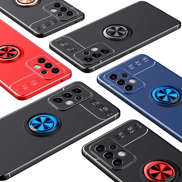 Samsung Galaxy A33 5G Kılıf Yüzüklü Magnetli Ravel Case Kapak - 4