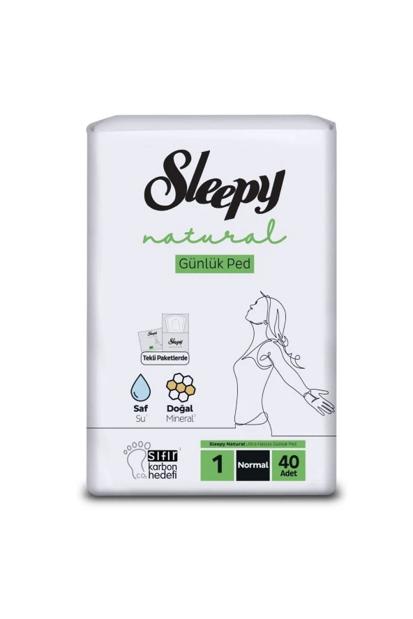 Sleepy Natural Ultra Hassas Günlük Ped Normal 40 Adet Ped