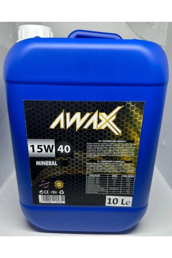 Awax 15w/40 - 10 Litre Motor Yağı