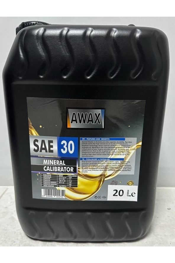 AWAX Sae/30 - 20 Litre MOTORLU TESTERE ZİNCİR YAĞI