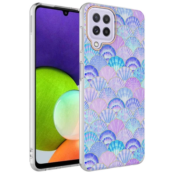 Samsung Galaxy M22 Kılıf Desenli Bella Kapak - Resim 3