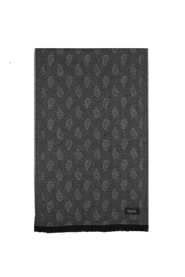 Viskon Gri Erkek Atkı - 2