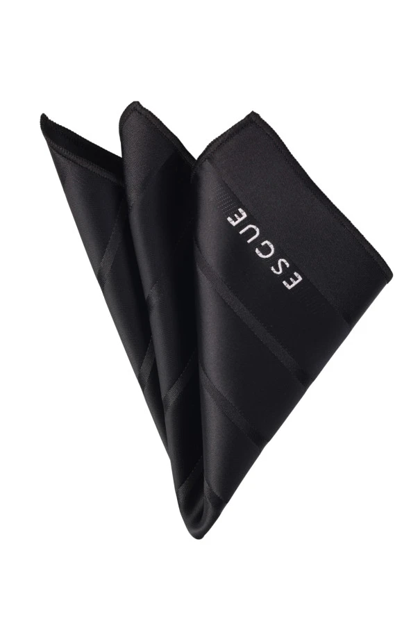 Esgue Siyah Çizgili Desen Yaka Mendili ürün görseli