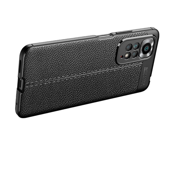 Xiaomi Redmi Note 11 Global Kılıf Deri Tarzı Niss Silikon Case Kapak - 6