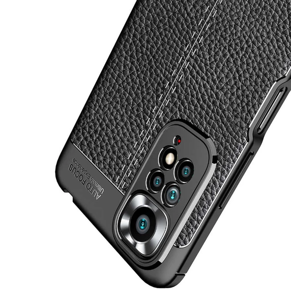 Xiaomi Redmi Note 11 Global Kılıf Deri Tarzı Niss Silikon Case Kapak - 5