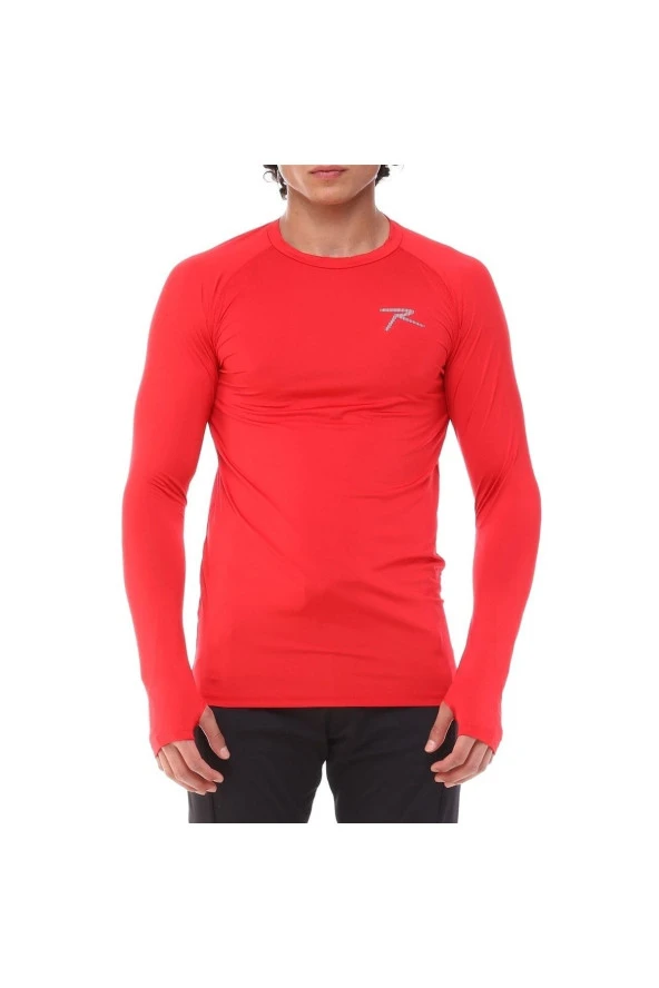 Raru IGNIS - Erkek Kırmızı Spor Uzun Kollu T-shirt- RUKP102-250