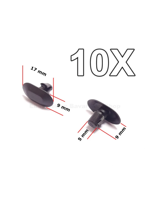 RENAULT Laguna Kapı Contası Klipsi 10 Adet 7701044547 17mmx9mm - 3