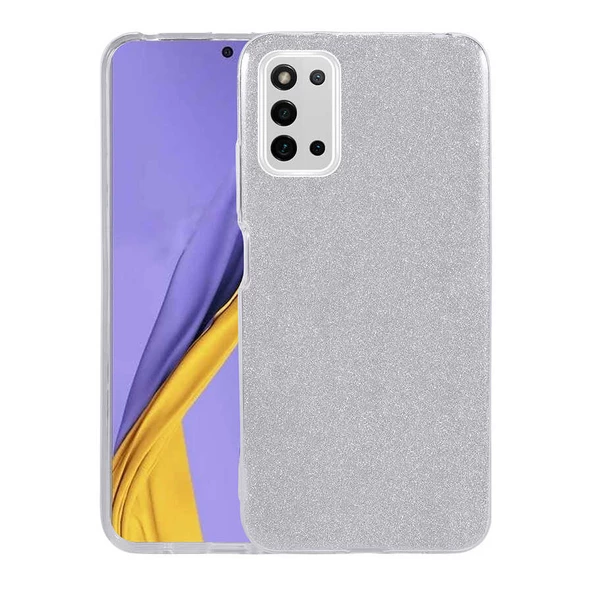 Samsung Galaxy A03S Kılıf Simli Parlak Shining Kapak - Resim 6