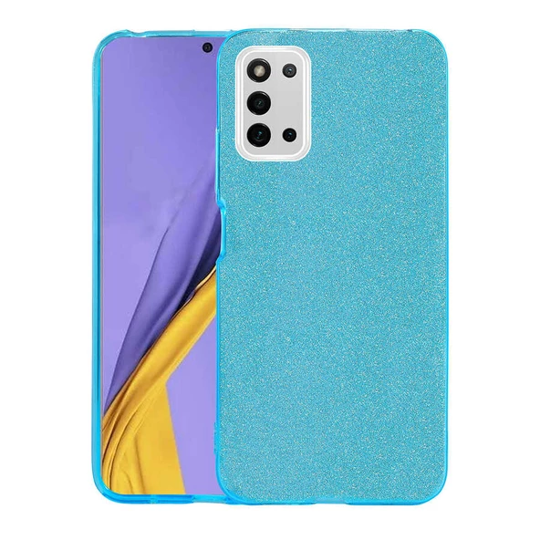 Samsung Galaxy A03S Kılıf Simli Parlak Shining Kapak - Resim 3