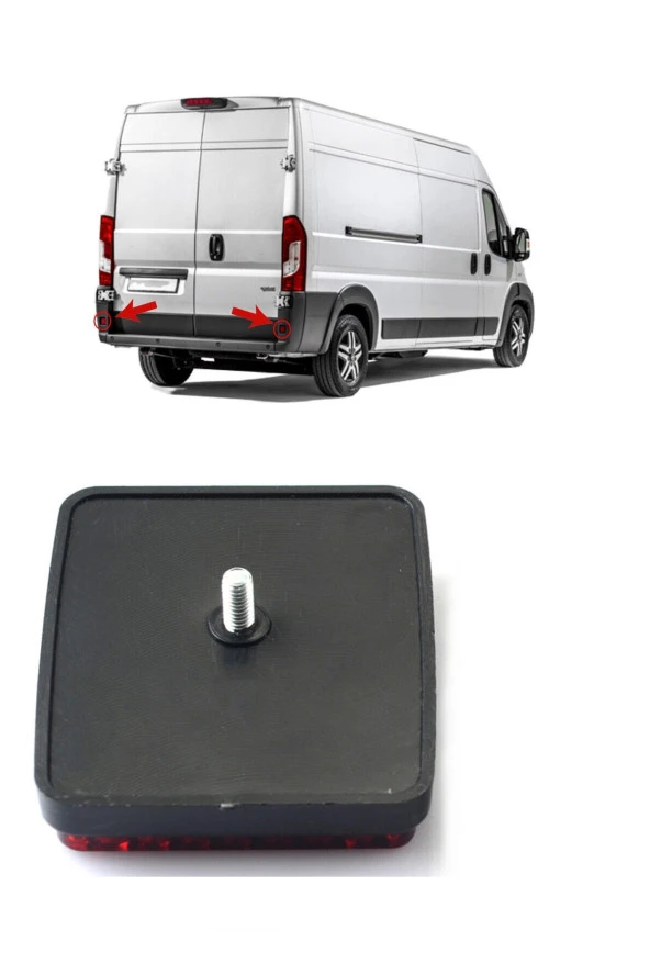 FIAT Ducato Tampon Reflektörü Kare Vidalı 1 Adet 2002-2022 - 2