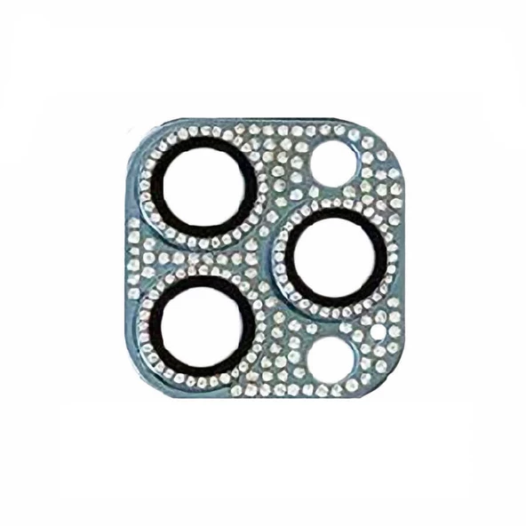Apple iPhone 11 Pro Full Taşlı Kamera Lens Koruyucu Çerçeveli Koruyucu CL-08 - 8