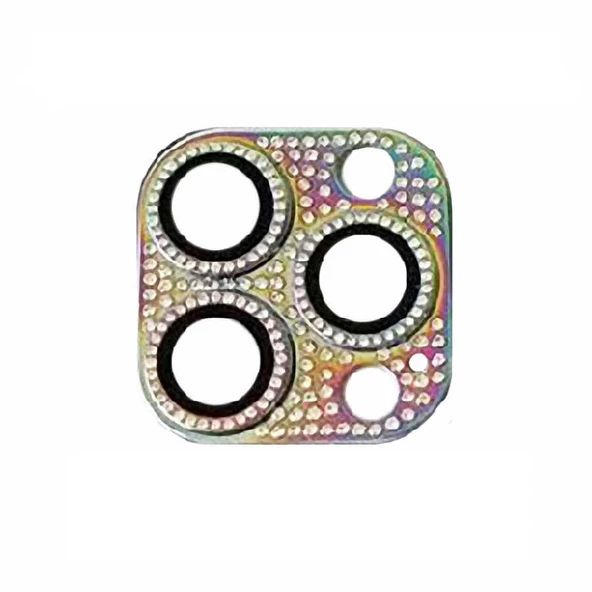Apple iPhone 11 Pro Max Full Taşlı Kamera Lens Koruyucu Çerçeveli Koruyucu CL-08 - 3