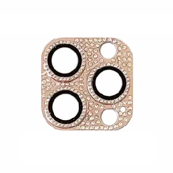 Apple iPhone 11 Pro Max Full Taşlı Kamera Lens Koruyucu Çerçeveli Koruyucu CL-08 - 7