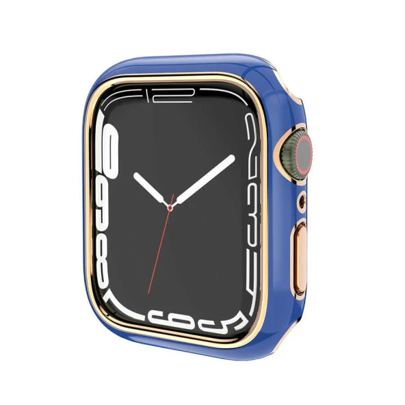 Apple Watch 7/8/9 45mm Gold Çizgili Kasa Koruyucu - 2