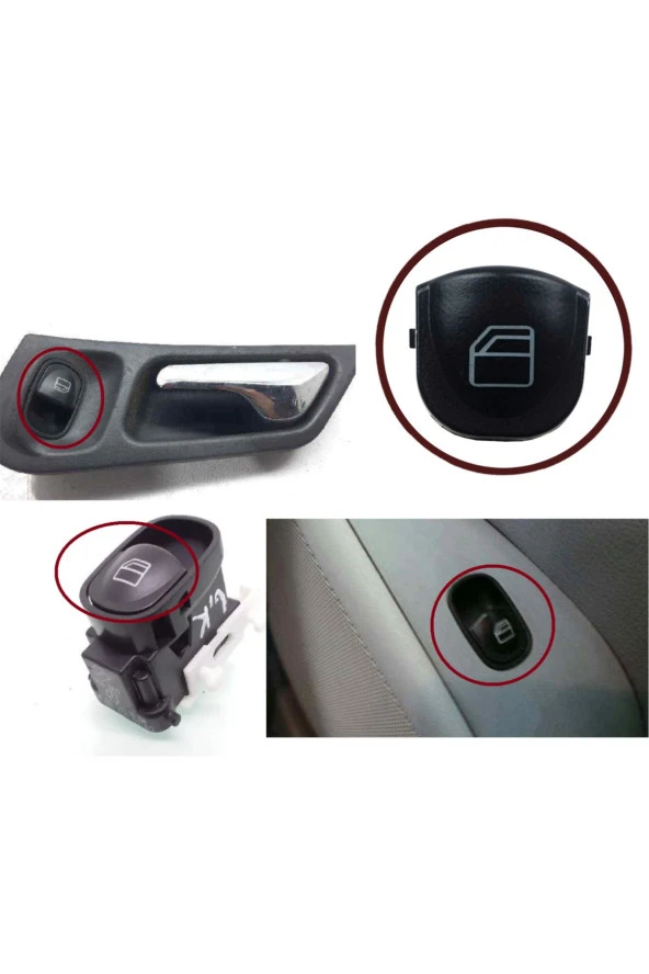 MERCEDES C280 Ön Sağ Kapı Cam Düğme Butonu 2006-2007 1 Adet - 3