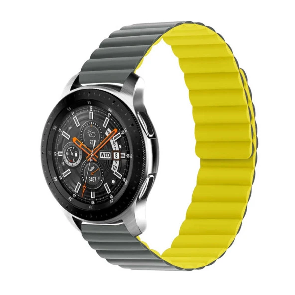 Samsung Galaxy Watch Gear S2 Kordon Renkli Strap Deri Loop Kordon