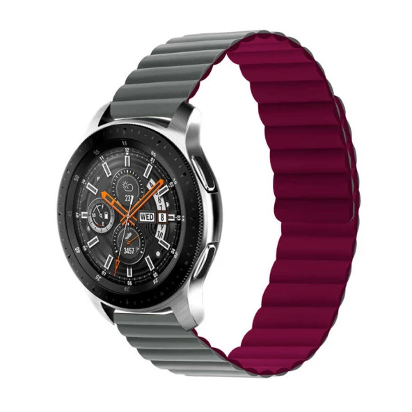 Samsung Galaxy Watch 46mm Kordon Renkli Strap Deri Loop Kordon