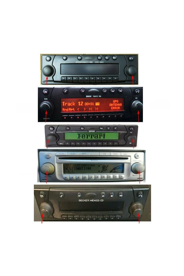 FERRARI Becker CD Radio Için Radyo Düğmesi 1 Adet - 3