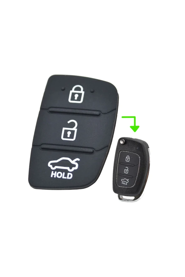 HYUNDAI ix20 3 Düğmeli Anahtar Buton Lastiği 2010-2015 - 3