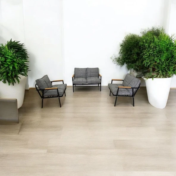 Dekoroom's zen  2-1-1 Pofuduk Minderli Bahçe, Balkon Takımı