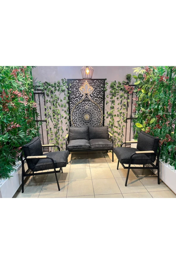 Dekoroom's Vera 2-1-1 Pofuduk Minderli Bahçe, Balkon Takımı