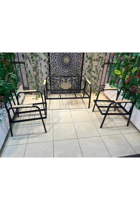 Dekoroom's Vera 2-1-1 Pofuduk Minderli Bahçe, Balkon Takımı - 2