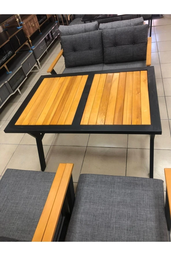 Dekoroom's Zeta 2 1 1 Puf Masa Minderli Set Bahçe, Balkon, Koltuk Mobilyası Salıncak Dahil Değildir - 2