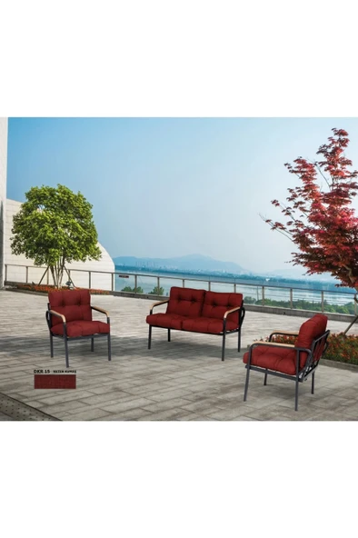 Dekoroom's Eko 2 1 1 Balkon Takımı, Bahçe Mobilyası, Çay Seti, Kafe Oturma Grubu, Teras Koltuk Takımı