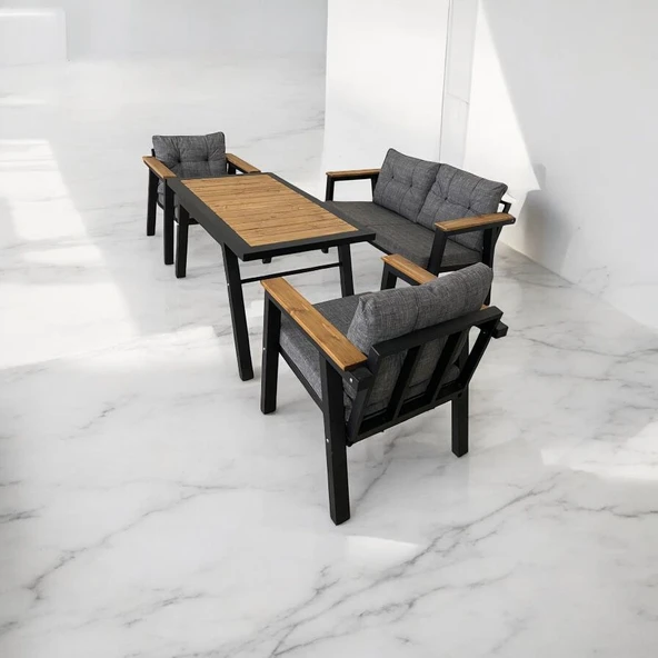 Dekoroom's Venüs  2 1 1 Balkon Takımı, Bahçe Mobilyası, Çay Seti, Kafe Oturma Grubu, Teras Koltuk Takımı - 2