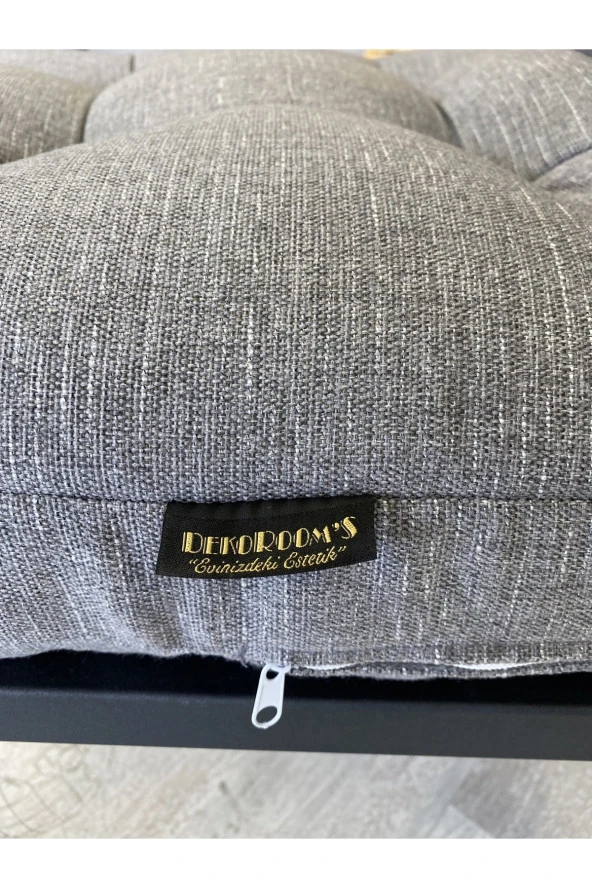 Dekoroom's Balkon, Bahçe, Cafe - Mobilya, Metal Koltuk Takımı Tekli Açık Gri - 4