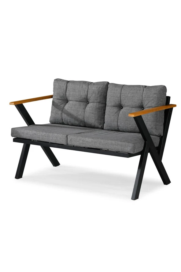 Dekoroom's Zeta İkili Metal Koltuk Berjer Düz Süngerli Antrasit