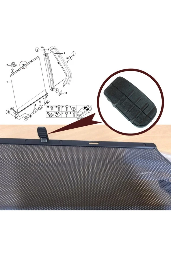 BMW 5 Series E39 540i Yan Perde Tutma Klips Braketi 1995-2004