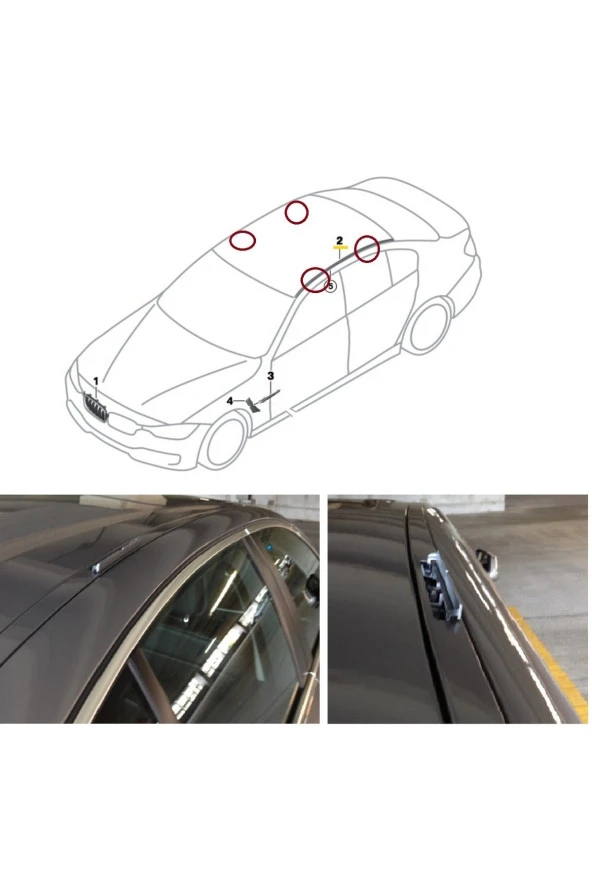 BMW 5 Serisi F10 Tavan Oluk Çıta Port Kapağı 09-2017 51137274739 - 2