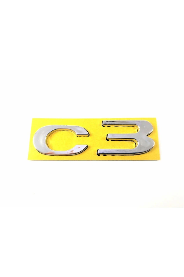 CITROEN C3 Bagaj Yazısı Nikel 71mm-22mm