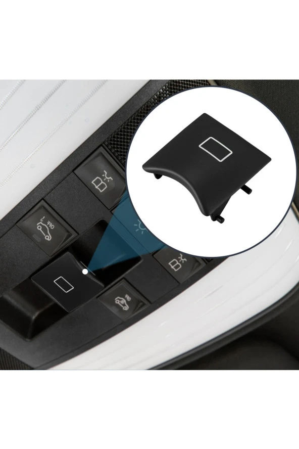 Mercedes W164 ML Class Sunroof Düğme Kapağı Siyah 2006-2011 - Resim 3