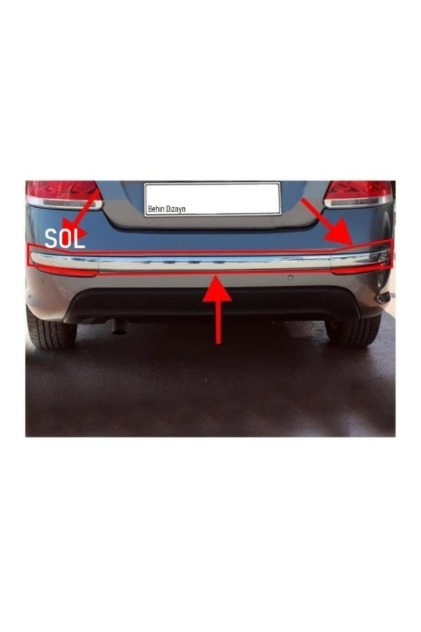 FIAT Linea Arka Tampon Çıtası Krom Sol 735548294 2012-2018 - 2