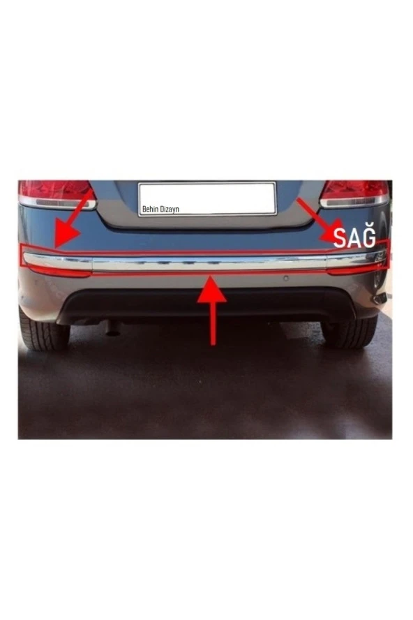 FIAT Linea Arka Tampon Çıtası Krom Sağ 735548293 2012-2018 - 2