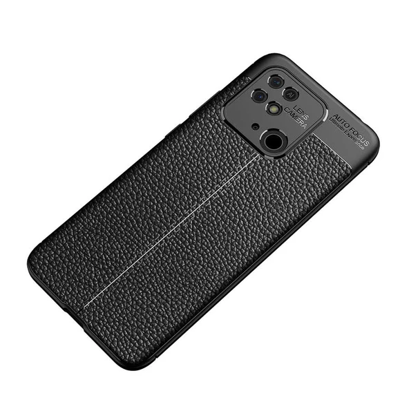 Xiaomi Redmi 10C Kılıf Deri Tarzı Niss Silikon Case Kapak - 4