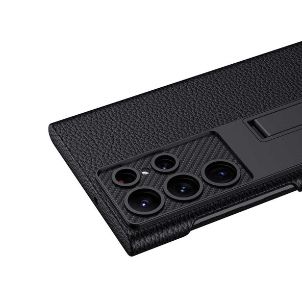 Samsung Galaxy S22 Ultra Kılıf Kıpta Standlı Kapak - Resim 10