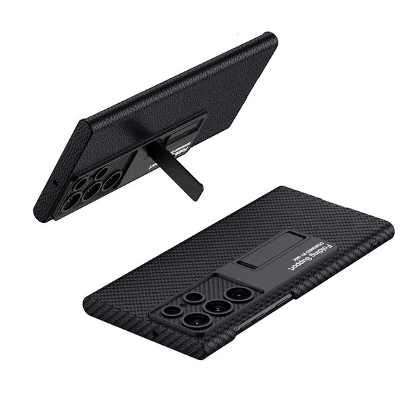 Samsung Galaxy S22 Ultra Kılıf Kıpta Standlı Kapak - Resim 8