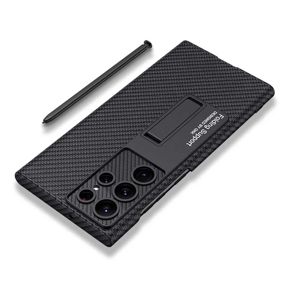 Samsung Galaxy S22 Ultra Kılıf Kıpta Standlı Kapak - Resim 7